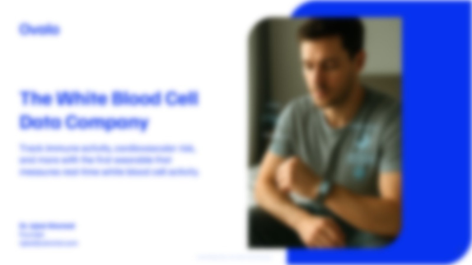 Blurred pitch deck cover for a MedTech startup