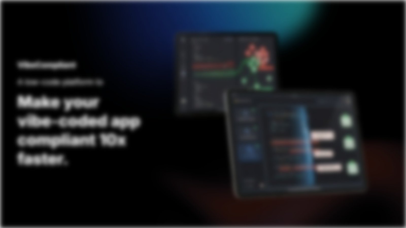 Blurred pitch deck cover for a Cybersecurity startup